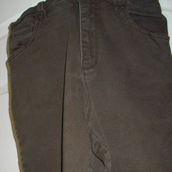 Gloria Vanderbilt colored denim jeans, brown, size 10. - Picture 1 of 3